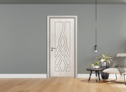 Интериорна врата Efapel плътен модел 4534p цвят бяла мура