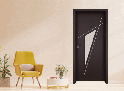 Интериорна врата от серия Граде - модел Kristall Glas 4-2, Рибейра