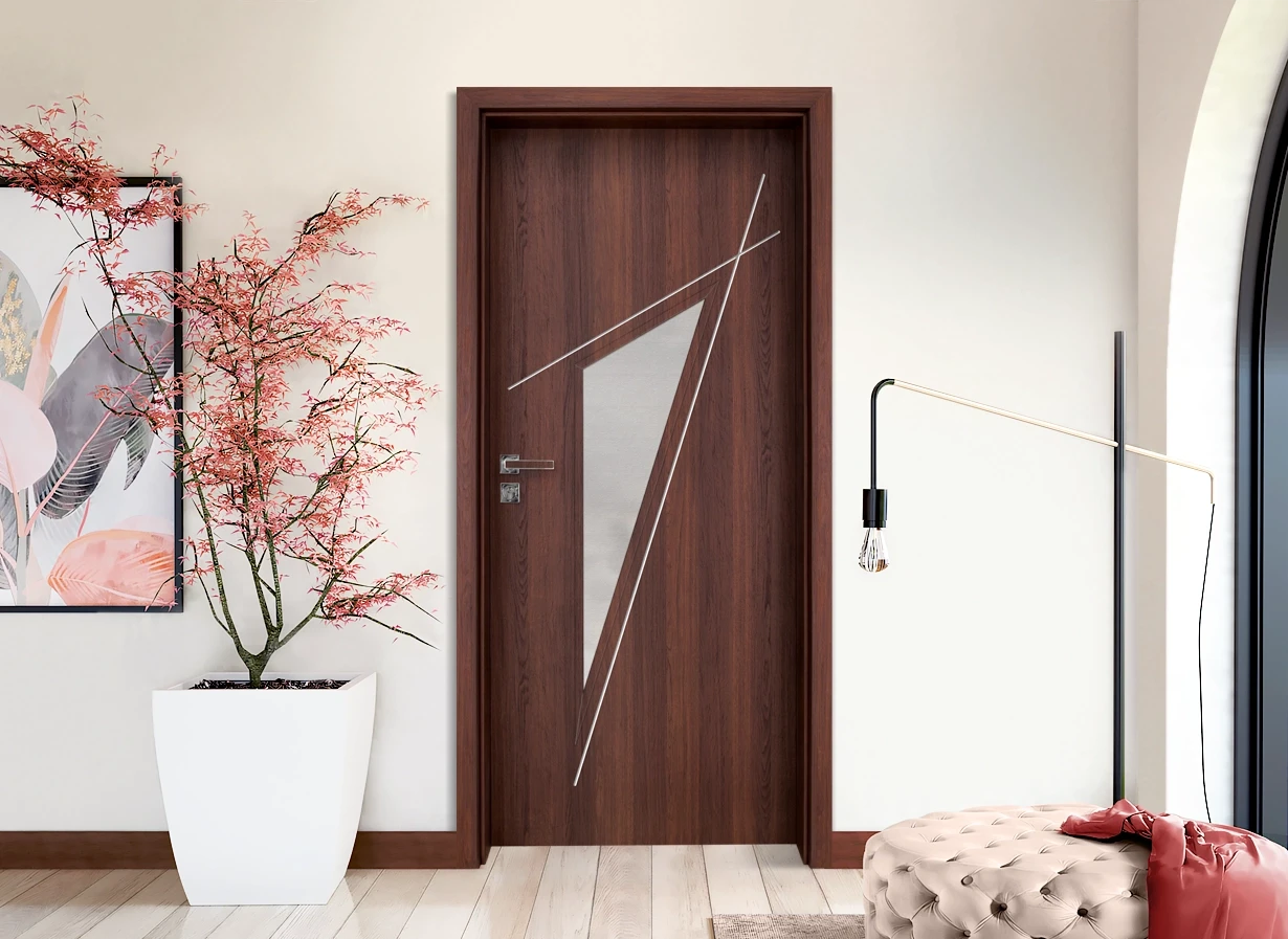Интериорна Врата Gradde Kristall 4 2 Glas Шведски Дъб